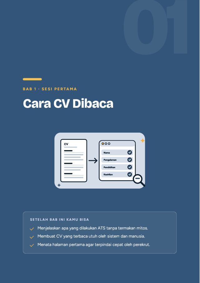 Contoh halaman CV ATS & Lolos Wawancara Kerja