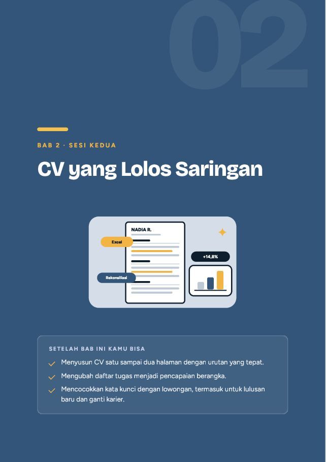 Contoh halaman CV ATS & Lolos Wawancara Kerja