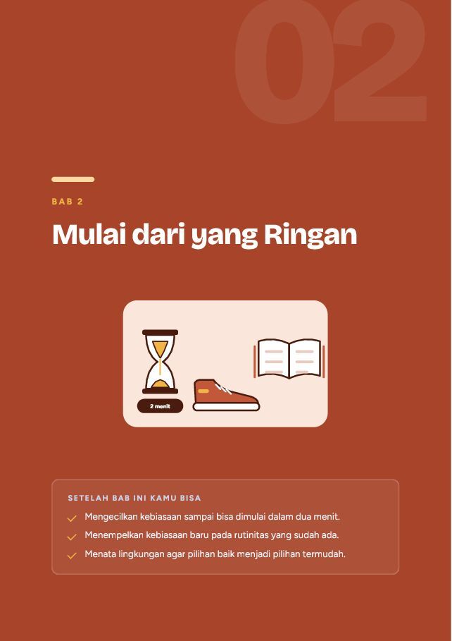 Contoh halaman Kebiasaan Kecil yang Mengubah Hidup