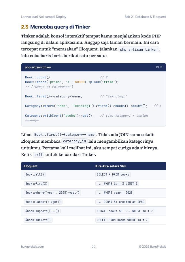 Contoh halaman Laravel dari Nol sampai Deploy