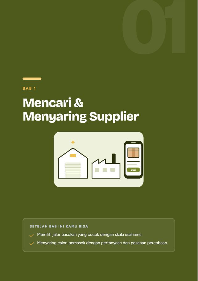 Contoh halaman Negosiasi dengan Supplier & Beli Grosir