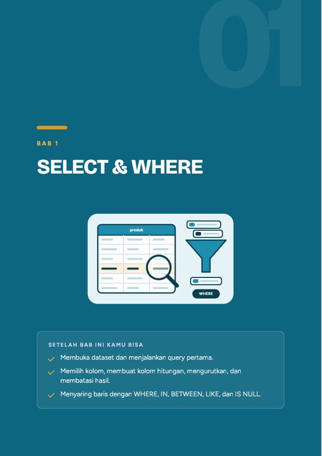 Contoh halaman SQL untuk Analis Data