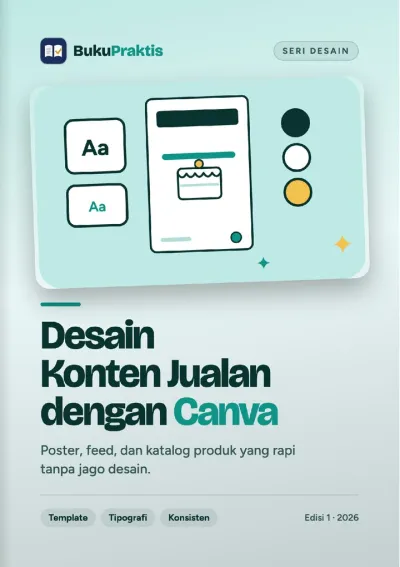Sampul Desain Konten Jualan dengan Canva