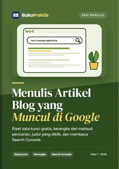 Sampul Menulis Artikel Blog yang Muncul di Google